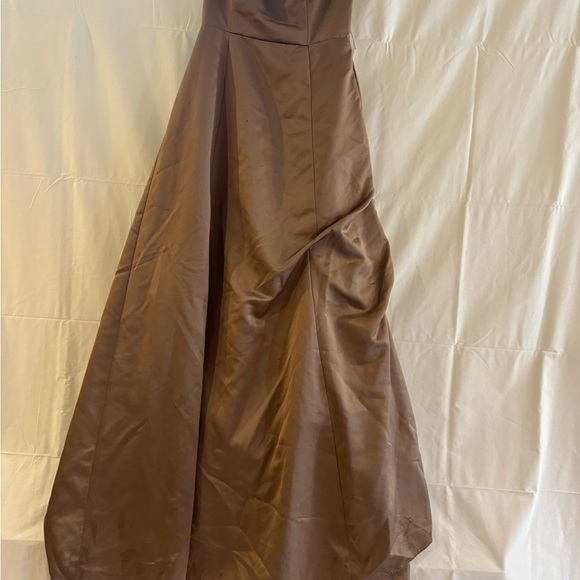 David's Bridal Chocolate Strapless Dress - Picture 1 of 5